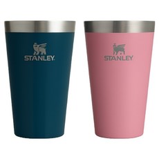 스탠리 스테이 칠 스태킹 파인트, 폰더로사 글로스, 포트 글로스, 473ml, 2개 폰더로사 글로스, 포트 글로스, 473ml, 2개