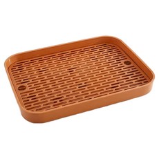 쿠쏘 물빠짐 티 트레이 34 x 26 x 4 cm, 오렌지, 1개