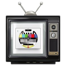 Smile Ggaebi 個性 3D 立體開關貼紙 黑白電視, 混合色