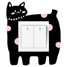 스마일깨비 홈인테리어 고양이 스위치 커버, 1