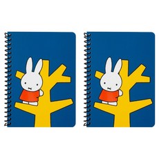 스튜디오에잇 미피 스프링 노트 B6, 블루, 2개