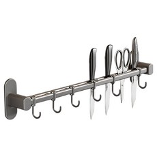 Kodachief 多用途廚房掛架 雙掛勾 40cm, 灰色, 1個