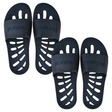 미끄럼방지 PVC 물 잘빠지는 욕실화, 네이비, 2개