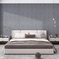 홍시마켓 두꺼운 3D 3차원 벽 스티커 단열 방수 방습 충돌방지 폼 5p, 린넨 라이트 그레이