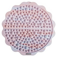 Seekis 超慢跑腳底按摩指壓板/橢圓矽膠磁石足底按摩墊/運動腳踏足療墊, 粉藍色, 1個