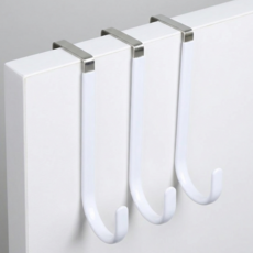 아이딥 논슬립 도어 후크 방문 행거 옷걸이 3p, 화이트, 1개