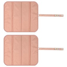 더해피 휴대용 접이식 등산 방석 2p, 02 무지 피치