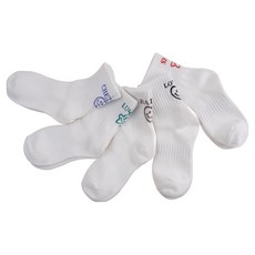 비바세븐 주니어용 큐브 스포티 중목 양말 5족 세트