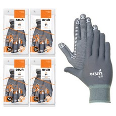 orUn 多功能 5P 點點手套 M, 灰色, 4個