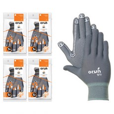 orUn 多功能5P點膠手套 S, 灰色, 4個