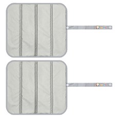 더해피 휴대용 접이식 등산 방석 2p, 10 무지 실버