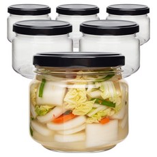 mir Farms 優質高重量廣口PET瓶 500ml 6入 + 黑色瓶蓋 6入組, 1套