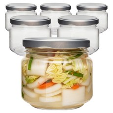 mir Farms 優質高重量廣口PET瓶 500ml 6入 + 銀色瓶蓋 6入組, 1套
