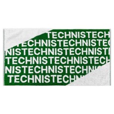 Technist 羽球運動毛巾 80 x 40 cm TA-T1, 白色 + 綠色(TA-T11), 1個