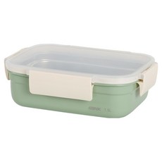 stopia 飯菜分裝冷凍保存 4BNK 不鏽鋼密封容器 C02 長方形6號, 薄荷綠, 1個