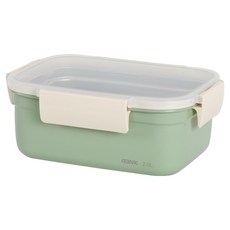 stopia 飯菜分裝冷凍保存 4BNK 不鏽鋼密封容器 C03 長方形7號, 薄荷綠, 1個