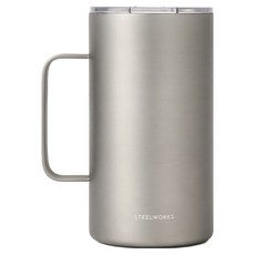 스틸웍스 브리드 머그 텀블러, 티타늄실버, 1개, 600ml