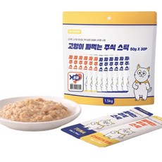 펫츠몬 고양이 짜먹는 주식 스틱 30p, 1.5kg, 1개, 혼합맛(닭고기/참치)
