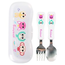 aizoum 碰碰狐 自主學習 幼童 不鏽鋼 湯匙叉子餐具盒組