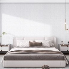 홍시마켓 두꺼운 단열 방수 방습 벽 스티커, 린넨 화이트