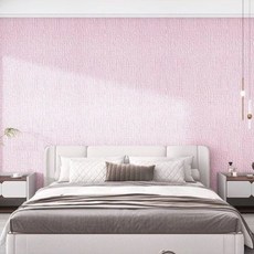 홍시마켓 두꺼운 단열 방수 방습 벽 스티커, 린넨 라이트 핑크