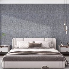 홍시마켓 두꺼운 단열 방수 방습 벽 스티커, 린넨 라이트 그레이