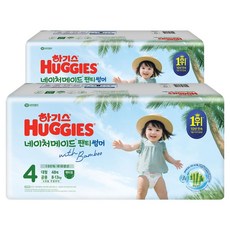 하기스 네이처메이드 썸머 팬티형 기저귀 남여공용, 96매, 4단계
