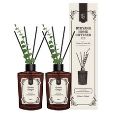 바이향 대용량 홈 디퓨저, 2개, 510ml, 청포도