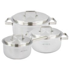 HANIL STAINLESS STEEL 電磁爐用五層Etere鍋具3件組 A