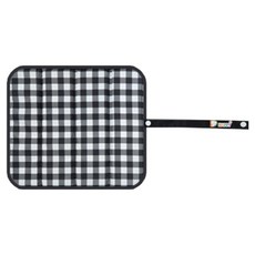 더해피 휴대용 접이식 등산 방석 2p, 05 체크 블랙