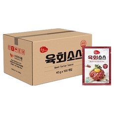 참 육회소스 매콤한맛, 100개, 40g