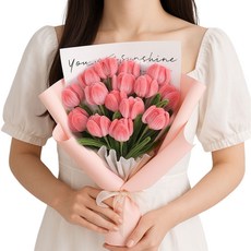 제너럴케이 모루 꽃다발 DIY키트 만들기, 1개, 핑크