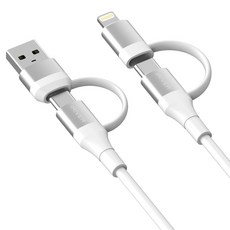 아이리버 C타입/USB A-C타입/라이트닝8핀 4in1 멀티 60W PD 고속충전 케이블 ISD-CL150CA, 1개, 혼합색상, 1.5m 1개, 혼합색상, 1.5m