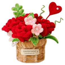 제너럴케이 모루 꽃 화분 만들기, 러브로즈, 1개