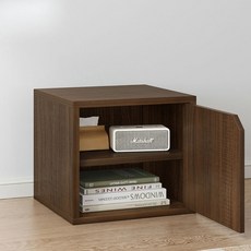 HORLA 生活家居 帶門雙層櫃 RUY160214 30 x 30 x 30cm, 檀木色, 1件