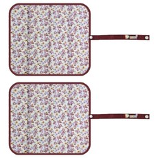 더해피 휴대용 접이식 등산 방석 2p, 27 플라워 와인