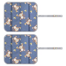 더해피 휴대용 접이식 등산 방석 2p, 33 몽키 네이비