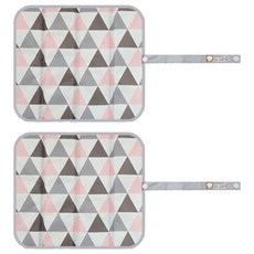 더해피 휴대용 접이식 등산 방석 2p, 16 북유럽 삼각 연핑크