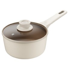테팔 인덕션 세라믹 주물 아이콘 편수냄비, 오트밀크, 1개, 18cm