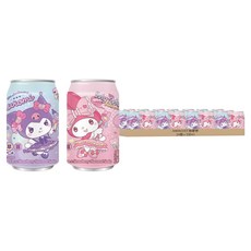 AMANDIER 雅蒙蒂 Melody & Kuromi 週年派對汽水 西瓜草莓風味, 24個, 330ml