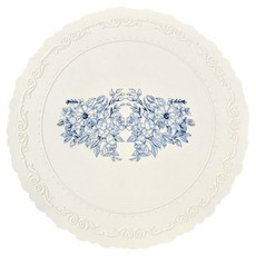 글로피니 실리콘 식탁 테이블매트 원형, 화이트, 1개, 27.5 x 27.5 cm