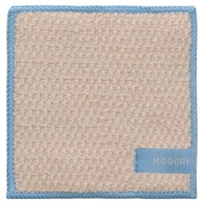 모도리 산뜻 티코스터 극세사 컵받침 버터크림, 블루스티치, 1개