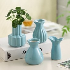 바이데 화사한 인테리어 화병 4종 세트, 블루