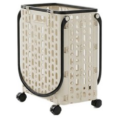 파라다이소 360도 바퀴 폴딩 쇼핑 장보기 카트 중형, 펄화이트, 1개