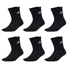 adidas 愛迪達 C ESS CRW 襪子6雙組 KE5499, 黑色, 1套