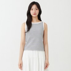 플라스틱아일랜드 여성용 스트라이프 골지 탑 PS2CT901