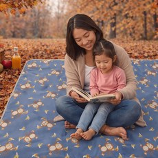 (주)더해피 접이식 피크닉 매트, 33 몽키 네이비