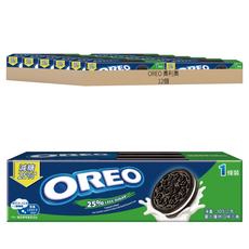 OREO 奧利奧 夾心餅乾 減甜香草, 105g, 12盒