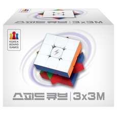 코리아보드게임즈 3x3M 스피드 큐브, 혼합색상, 1개 혼합색상, 1개
