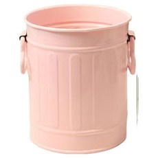 탑피아 철제 펜꽂이 사무실 책상 정리함, 아이언 버킷 핑크, 1개